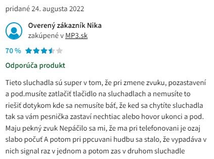 Recenzie a skúsenosti so slúchadlami Niceboy Hive Podsie 3