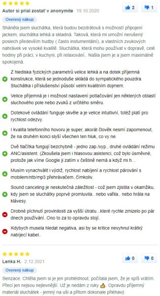 Recenzie a skúsenosti so slúchadlami Sony WH-1000XM3 na Mall