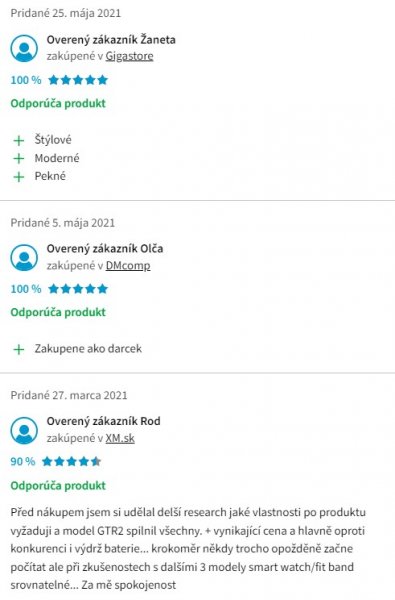 Recenzie a skúsenosti so smart hodinkami Amazfit GTR 2