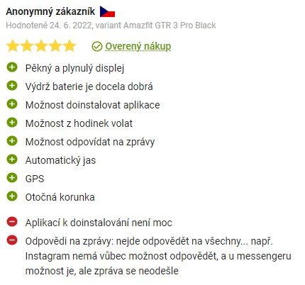 Recenzie a skúsenosti so smart hodinkami Amazfit GTR 3 Pro