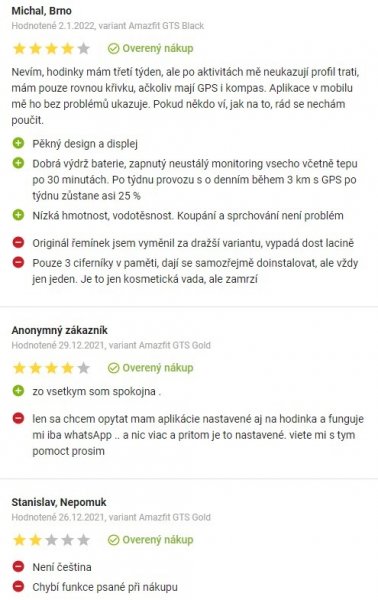 Recenzie a skúsenosti so smart hodinkami Amazfit GTS na Alza