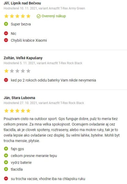 Recenzie a skúsenosti so smart hodinkami Amazfit T-Rex