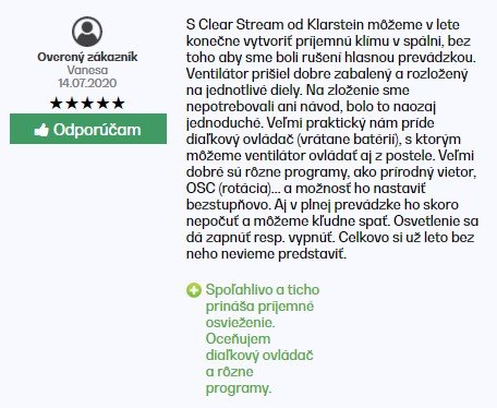 Recenzie a skúsenosti so stojanovým ventilátorom Klarstein Clear Stream