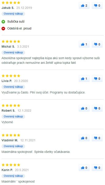 Recenzie a skúsenosti so sušičkou bielizne AEG AbsoluteCare T8DBG68WC na Mall