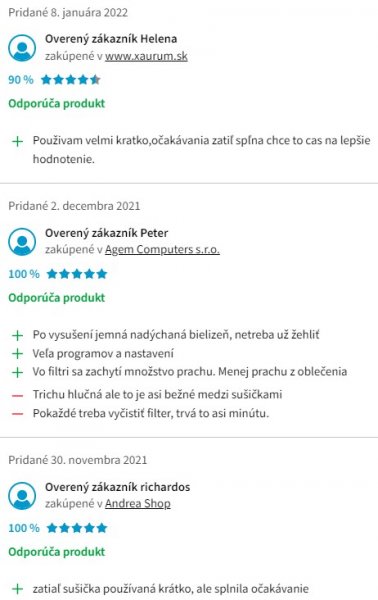 Recenzie a skúsenosti so sušičkou bielizne AEG AbsoluteCare T8DEE68SC