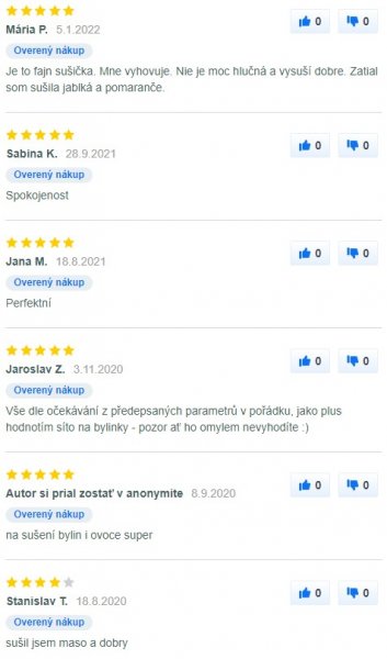 Recenzie a skúsenosti so sušičkou ovocia ETA 5301 90000 na Mall