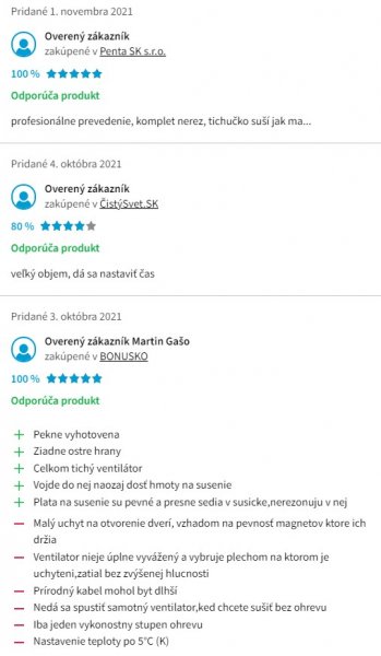 Recenzie a skúsenosti so sušičkou potravín G21 Mistral