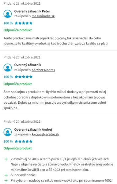 Recenzie a skúsenosti s tepovačom Kärcher Puzzi 10/1