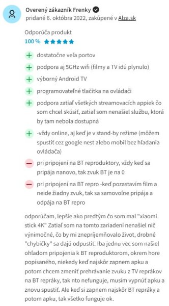 Recenzie a skúsenosti s Android TV boxom Thomson THA100