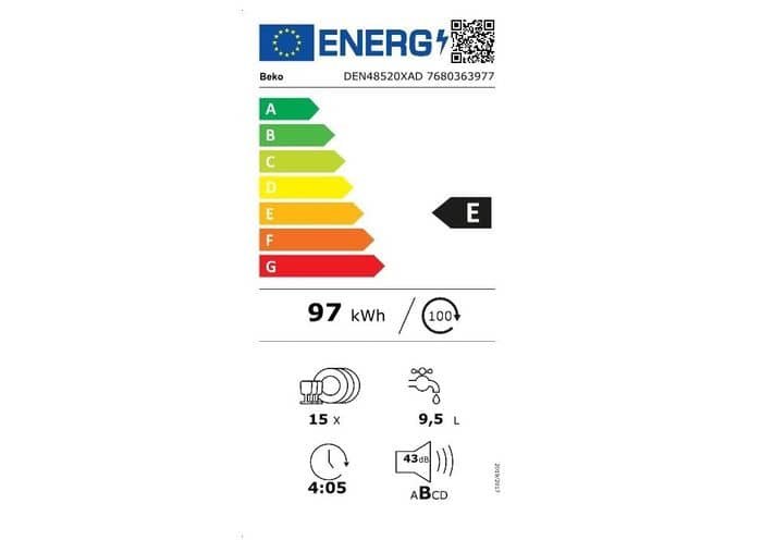 Beko DEN48520XAD energetický štítok