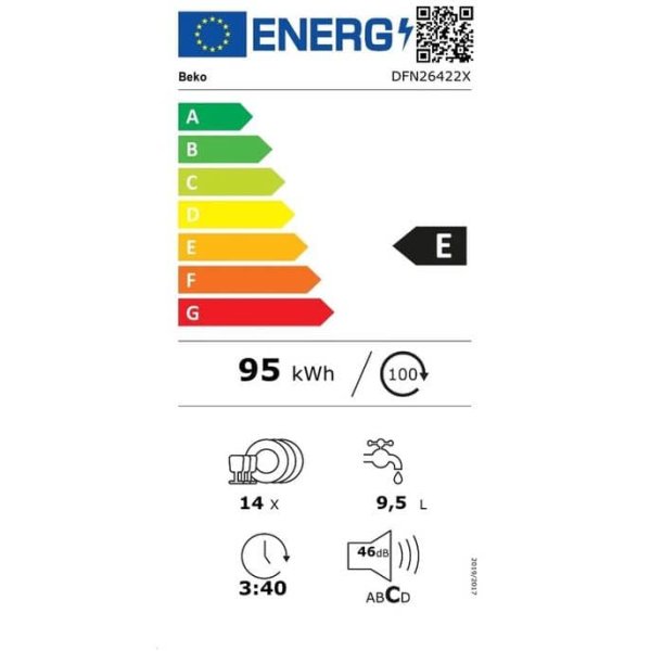 Beko DFN26422X energetický štítok