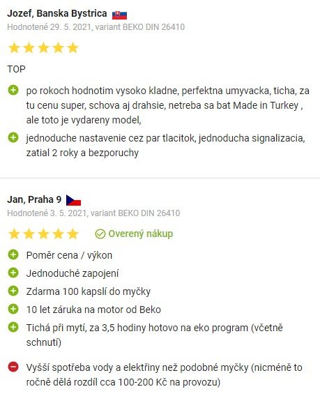 Recenzie a skúsenosti s umývačkou riadu Beko DIN26410 na Alza