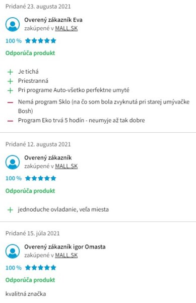 Recenzie a skúsenosti s umývačkou riadu Bosch SMS4EVI14E 