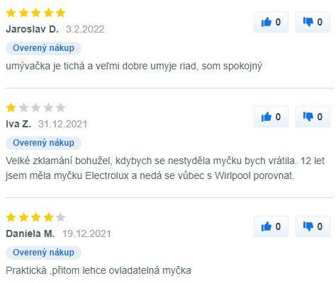 Recenzie a skúsenosti s umývačkou riadu Whirlpool WSBO 3O34 PF X