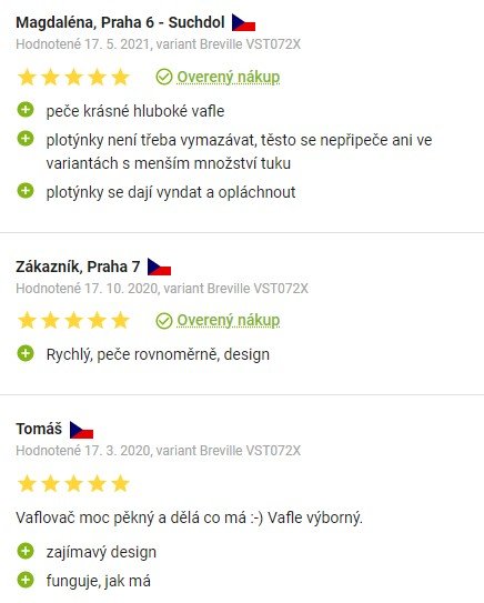 Recenzie a skúsenosti s vaflovačom Breville VST072X na Alze