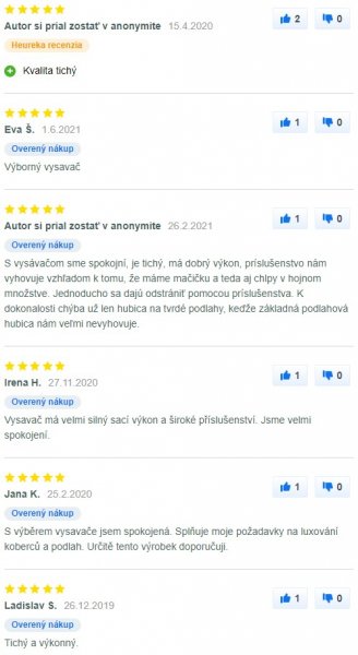 Recenzie a skúsenosti s vysávačom ETA 3519 Avanto na Mall