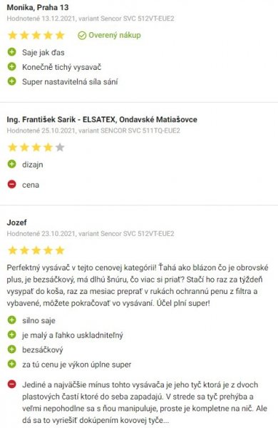 Recenzie a skúsenosti s vysávačom Sencor SVC 511TQ na Alza