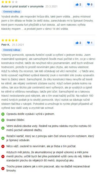 Recenzie a skúsenosti s tyčovým vysávačom Bissell 17132 CrossWave na Mall