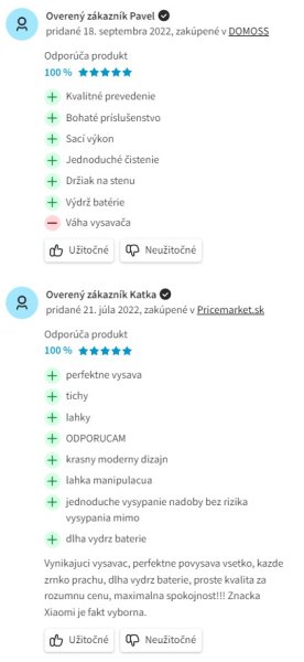 Recenzie a skúsenosti s tyčovým vysávačom Xiaomi Mi G10