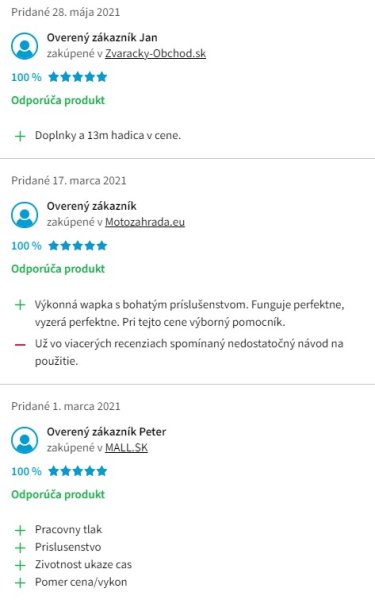 Recenzie a skúsenosti s vysokotlakovým čističom Riwall REPW 150 SET