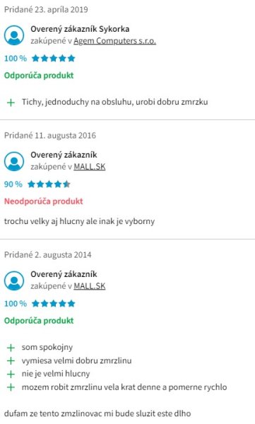 Recenzie a skúsenosti so zmrzlinovačom Guzzanti GZ 152