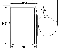 Bosch WTW87467CS rozmery