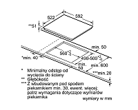 Bosch PIE 651FC1E rozmery