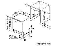 Bosch SMV4ECX14E rozmery
