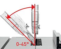 Parkside stolová kotúčová píla PMTS 210 A1 uhol rezu