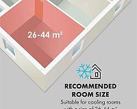 Klarstein Metrobreeze Miami veľkosť miestnosti