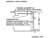 Bosch HRA574BB0 rozmery s varnou doskou