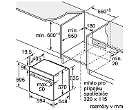 Bosch HRA574BB0 rozmery